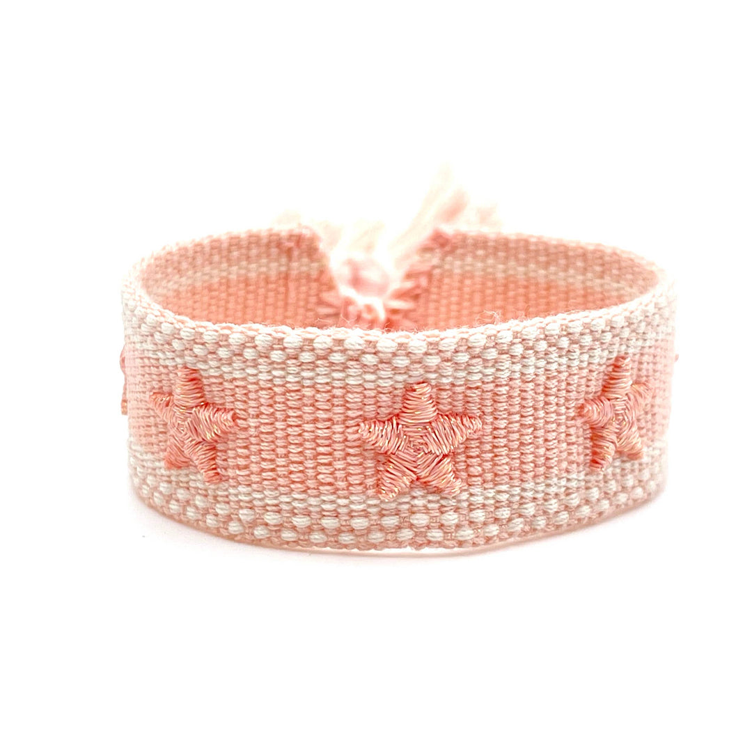 STARS ★ woven statement bracelet, glitter stars