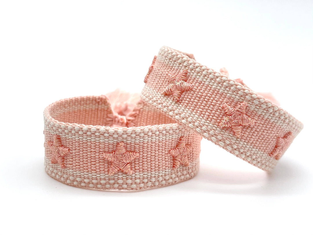 STARS ★ woven statement bracelet, glitter stars